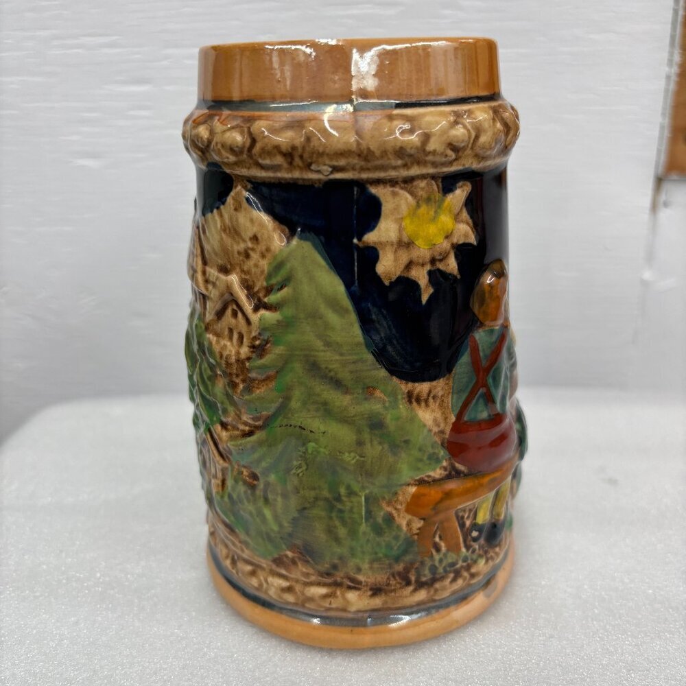 1950s Gift Craft Japan Drinking Bavarian Friends Porcelain Stein Vintage - Picture 3 of 9